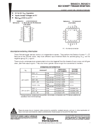Datasheet SN74AC14DBLE manufacturer TI