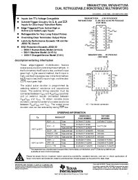 Datasheet SN74AHCT123ADE4 manufacturer TI