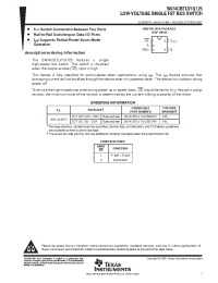 Datasheet SN74CBTLV1G125DCKR manufacturer TI