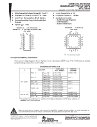 Datasheet SN74HC175DT manufacturer TI