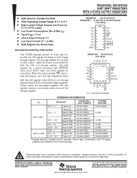Datasheet SN74HC595DT manufacturer TI