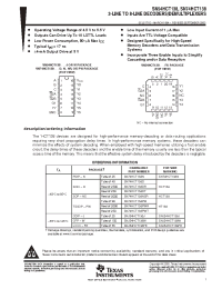 Datasheet SN74HCT138DT manufacturer TI