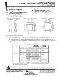 Datasheet SN74LVC257ADBLE manufacturer TI