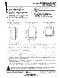 Datasheet SN74LVC573ADBLE manufacturer TI