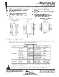 Datasheet SN74LVTH240PWLE manufacturer TI