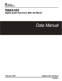 Datasheet TAS3103 manufacturer TI