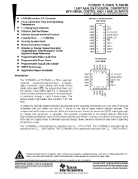 Datasheet TLC2543CDBR manufacturer TI