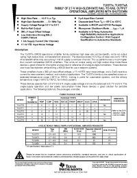 Datasheet TLV2770CDR manufacturer TI