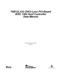 Datasheet TSB12LV23PZ manufacturer TI