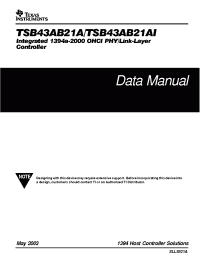 Datasheet TSB43AB21A manufacturer TI