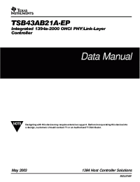 Datasheet TSB43AB21AIPDTEP manufacturer TI