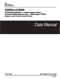 Datasheet TVP5147 manufacturer TI