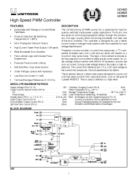 Datasheet UC2823 manufacturer TI