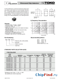 Datasheet FSLU2520-R10J manufacturer TOKO