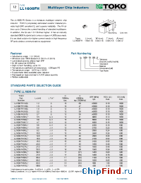 Datasheet LL1608-FH manufacturer TOKO