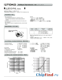 Datasheet LL2012-FHL manufacturer TOKO