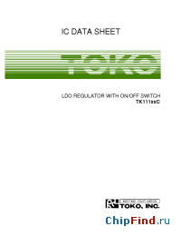 Datasheet TK111 manufacturer TOKO