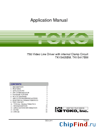 Datasheet tk15405bm manufacturer TOKO