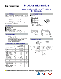 Datasheet TK15444L manufacturer TOKO