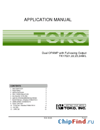 Datasheet TK17023L manufacturer TOKO