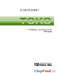 Datasheet TK715xxS manufacturer TOKO