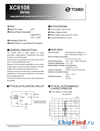 Datasheet XC6108C18CML manufacturer Torex
