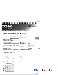 Datasheet XC6203E182LH manufacturer Torex