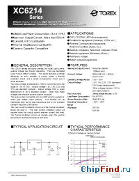 Datasheet XC6214P252PL manufacturer Torex