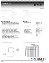 Datasheet XC6219A092PL manufacturer Torex