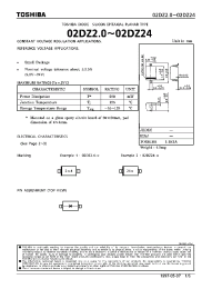 Datasheet 02DZ16 manufacturer Toshiba