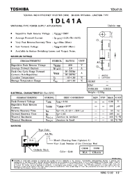 Datasheet 1DL41A manufacturer Toshiba