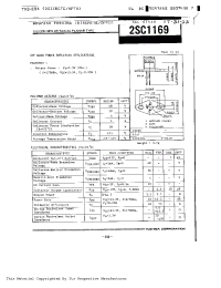 Datasheet 2SC1169 manufacturer Toshiba