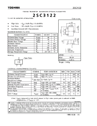 Datasheet 2SC3122 manufacturer Toshiba