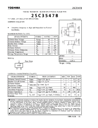 Datasheet 2SC3547B manufacturer Toshiba