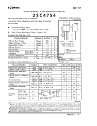 Datasheet 2SC4754 manufacturer Toshiba