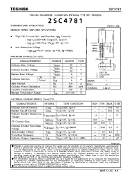 Datasheet 2SC4781 manufacturer Toshiba