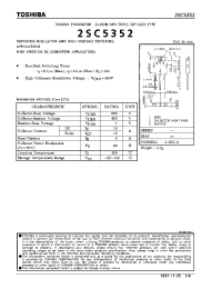 Datasheet 2SC5352 manufacturer Toshiba