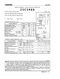 Datasheet 2SC5466 manufacturer Toshiba