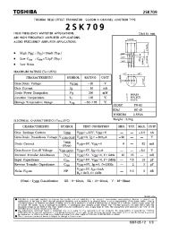 Datasheet 2SK709 manufacturer Toshiba