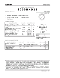 Datasheet 3000HXD22 manufacturer Toshiba