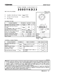 Datasheet 3000YKD23 manufacturer Toshiba