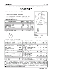 Datasheet 3SK207 manufacturer Toshiba
