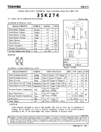 Datasheet 3SK274 manufacturer Toshiba