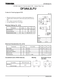 Datasheet DF3A8.2LFU manufacturer Toshiba
