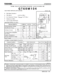 Datasheet GT60M104 manufacturer Toshiba