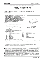 Datasheet JT7988Y-AS manufacturer Toshiba