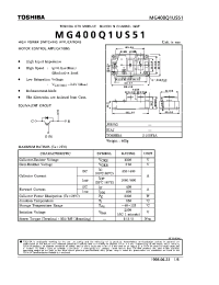 Datasheet MG400Q1US51 manufacturer Toshiba