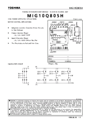 Datasheet MIG10Q805H manufacturer Toshiba