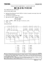 Datasheet MIG20J103 manufacturer Toshiba
