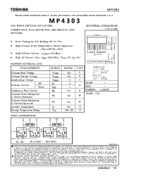 Datasheet MP4303 manufacturer Toshiba